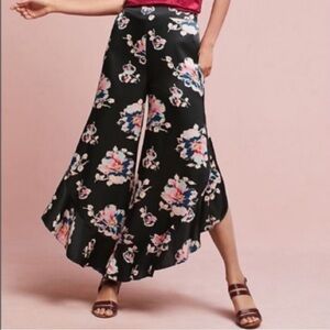 Anthropologie Elevenses Multicolor Floral Pants. Size 0